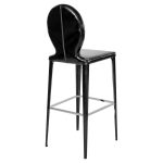 Tequila Bar Stool in Black PVC - Back