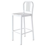 White Metal Bar Stool