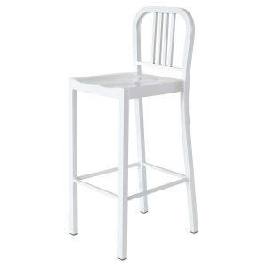 White Metal Bar Stool