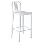 White Metal Bar Stool - Back