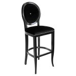 Adelaide Bar Stool in Black Fabric