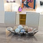 Ceramic Silver Splash Dish in our Showroom