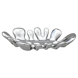 Ceramic Silver Splash Dish