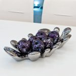 Ceramic Silver Splash Dish in our Showroom