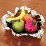 Lotus Leaf Ceramic Fruit Bowl in our Showroom