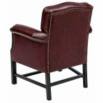 Gainsborough Arm Chair - Nevada Marble Oxblood Faux Leather - Back