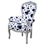 Crested Michael Lounge Chair - Cow Print