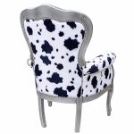 Crested Michael Lounge Chair - Cow Print - Back