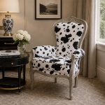 Crested Michael Lounge Chair - Cow Print - Lifestyle