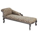 French Chaise Longue - Aztec Fabric Design