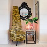 Tiger fabric potenza chair in our showroom