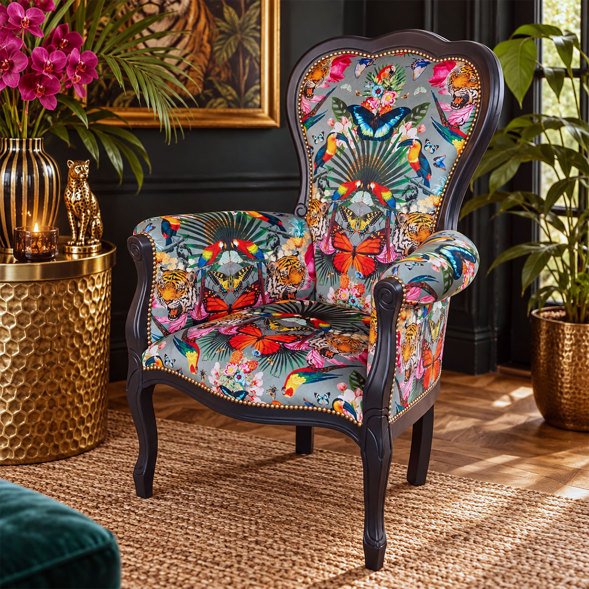 Myrtle and Mary Three Arc Michael Arm Chair - Lifestyle