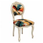 Crested Spoonback Dining Chair - Abstract Explosion Velvet