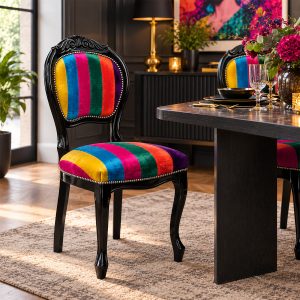 FGU22C Crested Spoonback Dining Chair - Blackpool Rock Velvet - Lifestyle