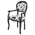 Spoonback Dining Carver - Cow Print Fabric