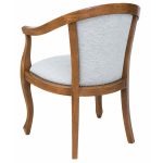 Heavy Smooth Open Arm Tub Chair - Grey - Back