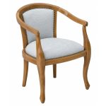 Heavy Smooth Open Arm Tub Chair - Grey