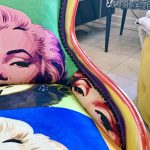 Marilyn Monroe Carved Nursing Chair Close Up