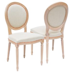 Georgian Dining Chair in Arran Oyster Fabric