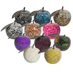 Mosaic Glass Apples With Leaf