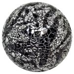 Mosaic Glass Ball - Silver & Black