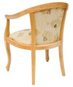 Heavy Smooth Open Arm Tub Chair - Back View