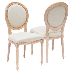 Georgian Dining Chair in Arran Oyster Fabric