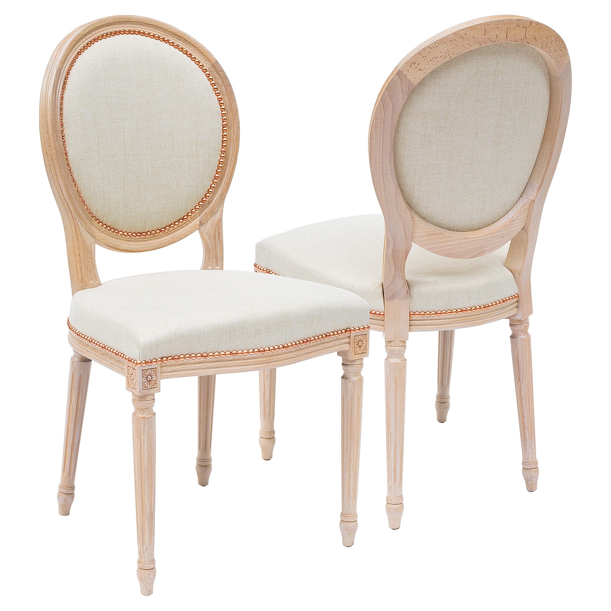 Georgian Dining Chair in Arran Oyster Fabric