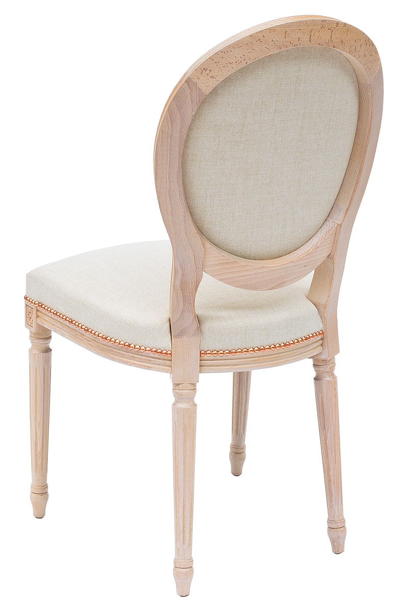 Georgian Dining Chair in Arran Oyster Fabric - Back View