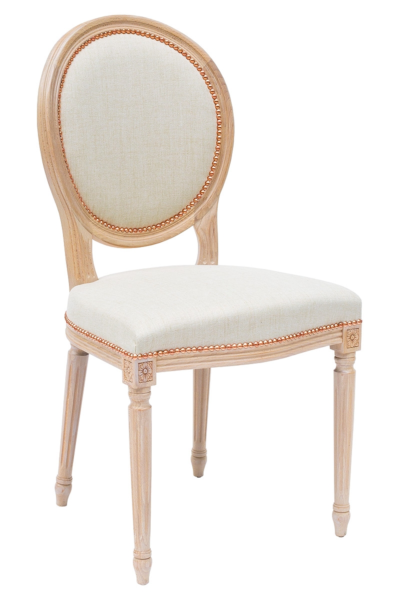 Georgian Dining Chair in Arran Oyster Fabric - Front View