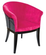 Irene Tub Chair in Magenta Fabric