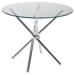Criss-cross Clear Glass Dining Table