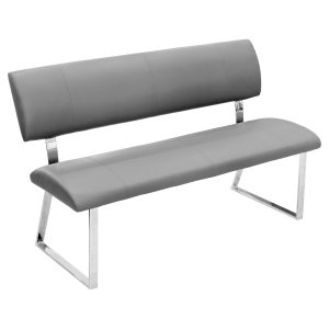 Triple Diner Bench Seat - Grey