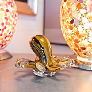 Small Glass Octopus on display in our Showroom