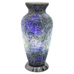 Purple Mosaic Glass Vase Lamp