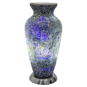 Purple Mosaic Glass Vase Lamp