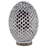 Mosaic Glass Egg Lamp - Mirrored Tile