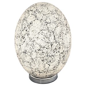 Mosaic Glass Egg Lamp - White