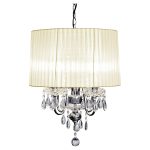 Beaumont Four Light Chandelier in Cream