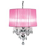 Beaumont Four Light Chandelier in Pink
