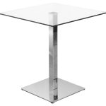 Square Clear Glass Bistro Table