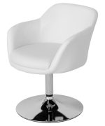 Bucketeer Swivel Dining Chair - White
