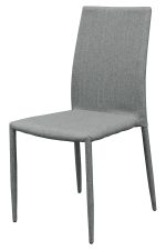 Selina Grey Stacking Dining Chair - Front