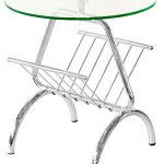 Glass Top Magazine Table