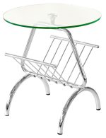 Glass Top Magazine Table