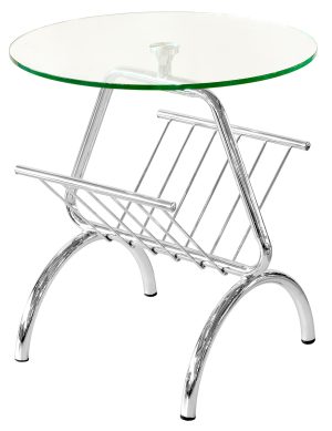 Glass Top Magazine Table