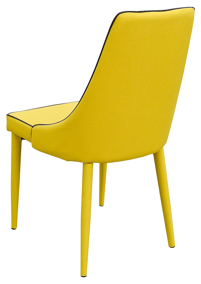 Duncan Dining Chair in Yellow - Back View