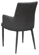 Duncan Dining Carver in Charcoal Black - Back