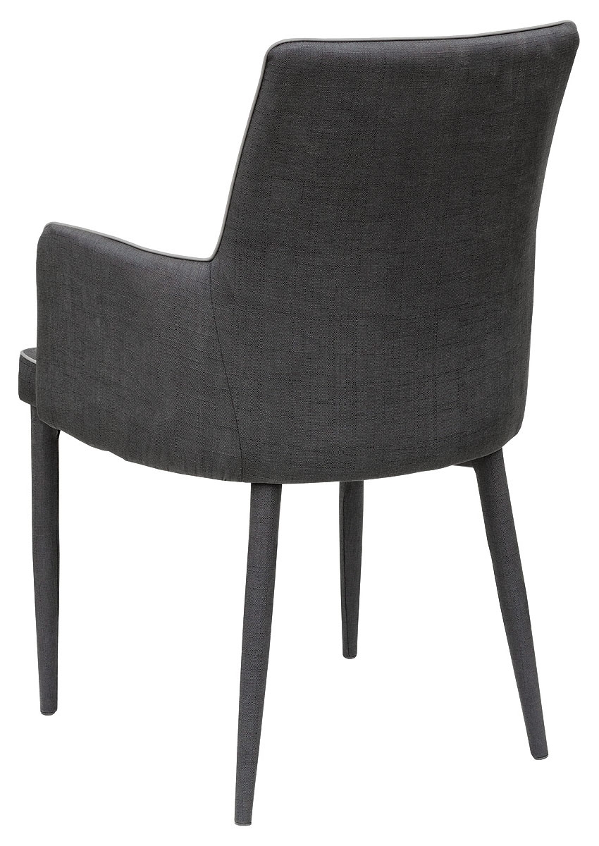 Duncan Dining Carver in Charcoal Black - Back