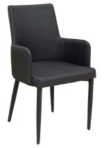 Duncan Dining Carver in Charcoal Black